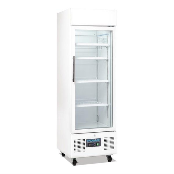 Polar Display koeling met glazen deur 218 Liter |  +2°C tot +8°C | 161Hx53x58cm.