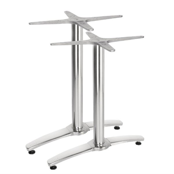 Bolero Bolero Tafelpoot aluminium dubbel | Hoogte 67 cm.