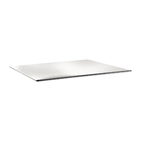 Topalit Topalit Smartline rechthoeking tafelblad wit | 120 x 80 cm.