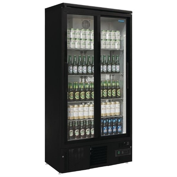 Polar Polar Display koeling met 2 glazen klapdeuren 490 liter | +2°C tot +8°C | 92x52xH187cm.