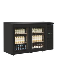 Polar U-serie Barkoeling met 2 Schuifdeuren voor 144 Flesjes | +2°C tot +8°C  | 86Hx145x51cm.