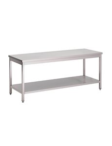 Gastro-M Werktafel met onderblad RVS | 70cm diep | Keuze uit 8 breedtes