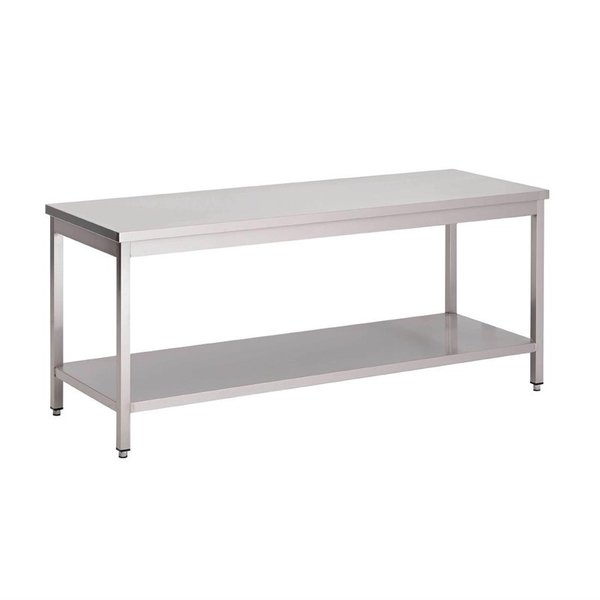 Gastro-M Werktafel met onderblad RVS | 70cm diep | Keuze uit 8 breedtes