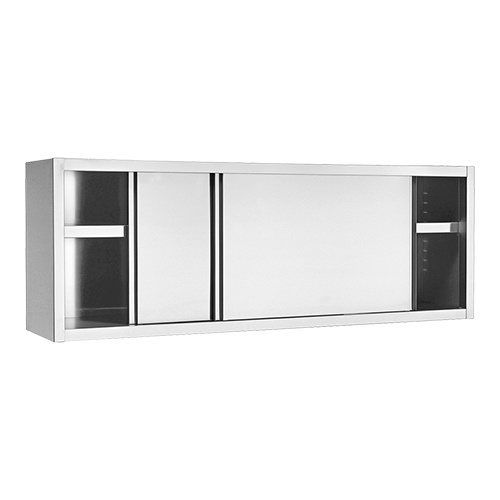 Multinox Wandkast met schuifdeuren RVS | 200x40x(H)63cm