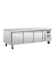 Polar Koelwerkbank met 3 deuren | Laag model |  -2°C tot +8°C | 180x70xH65cm.