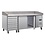 Polar Polar Pizza koelwerkbank met 2 deuren en granieten blad 428 Liter  |  +2°C tot +8°C | 100Hx202.5x80cm.