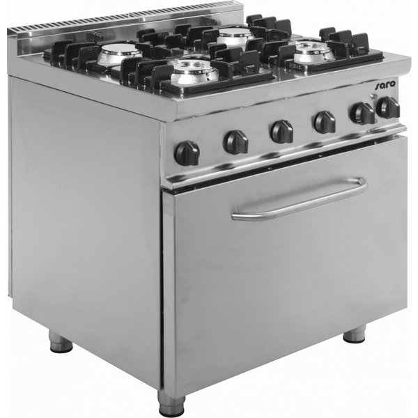 Saro Gasfornuis met Elektrische Oven | Model E7 / KUPG4LE |  B800xD700xH850 mm.