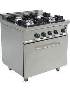 Saro Gasfornuis met Gasoven | Model E7/KUPG4LO | B800xD700xH850 mm.