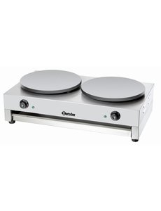 Bartscher Crêpe Bakplaat Dubbel Ø400mm. | 2x230V / 6000W | 50 °C tot 300 °C | 87x51x(H)25cm