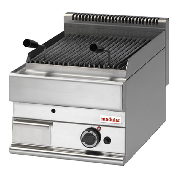 Modular Aardgas Lavasteen Grill met 1 Zone | 5.0kW Gas | 40x65x(H)28cm