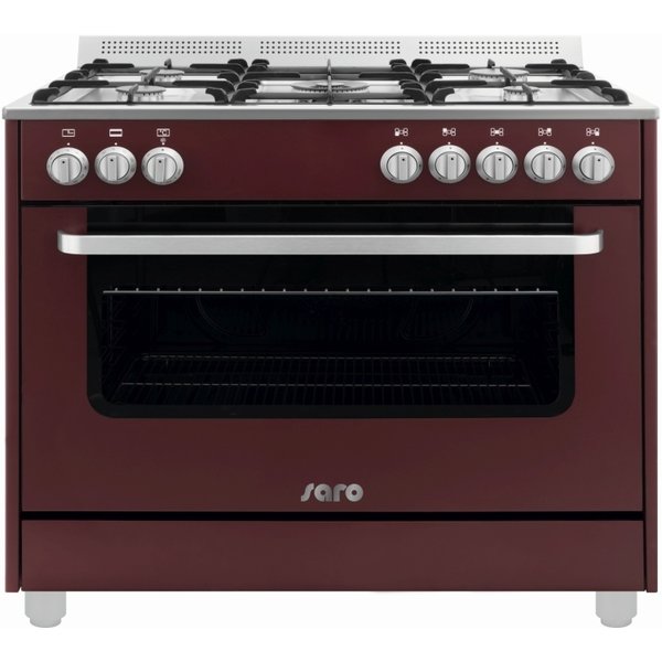 Saro Gasfornuis met 5 Branders en Elektrische Oven | 230V/ Gas | 90x60x(H)85cm