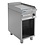 Saro Bakplaat met gladde plaat en open onderbouw | 400V  - 5.4 kW | 40x70xH85 cm.