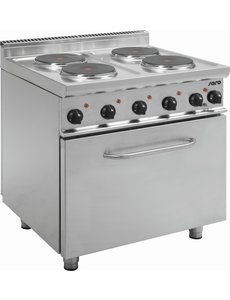 Saro Elektrisch Kooktoestel met 4 Pitten  | GN 2/1 Oven | 400V/15.9kW | 80x70x(H)85cm