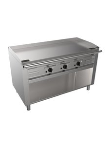 Saro Teppanyaki Grill met Gas en Open Onderkast | 3x 5.8kW Gas | 140x78x(H)85cm