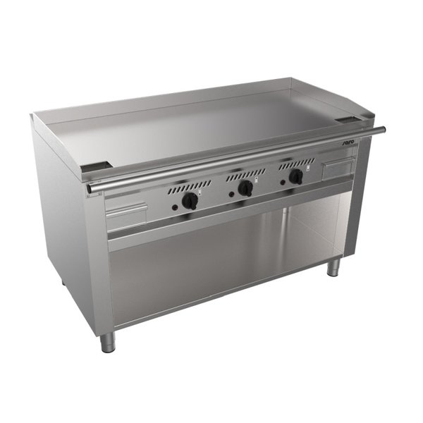 Saro Teppanyaki Grill met Gas en Open Onderkast | 3x 5.8kW Gas | 140x78x(H)85cm