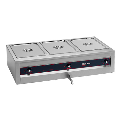Max-Pro Bain Marie | MaxPro | 3x 1/1 GN - 200mm | 105x61x(H)30cm