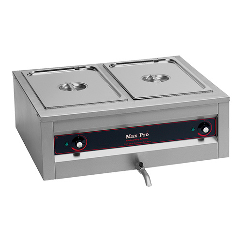 Max-Pro Bain Marie | MaxPro | 2x 1/1 GN - 200mm | 71x61x(H)30cm