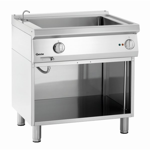 Bartscher   Bain Marie met Vulkraan en Open Onderstel | 230V2kW | 30 °C tot 90 °C | 80x70x(H)85cm