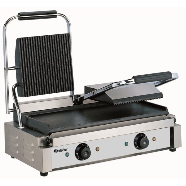 Bartscher Contactgrill | Glad / Geribd | 1.8kW | 57x39,5x(H)21cm