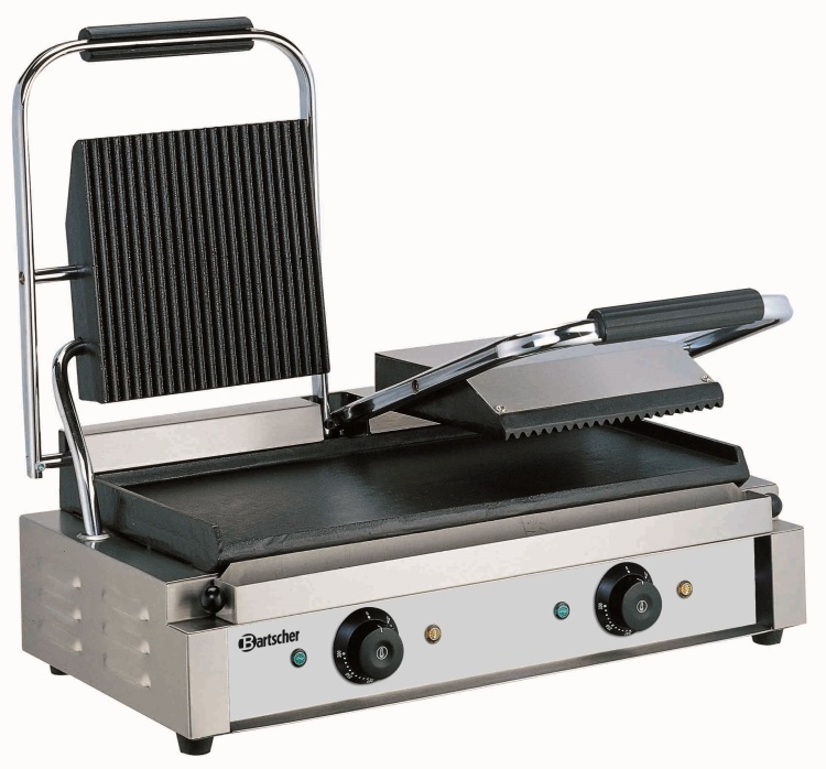 Bartscher Contactgrill | Glad / Geribd | 1.8kW | 57x39,5x(H)21cm