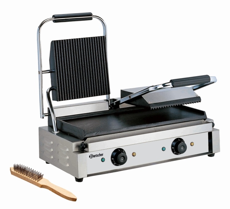 Bartscher Contactgrill | Glad / Geribd | 1.8kW | 57x39,5x(H)21cm, foto 2 van 2