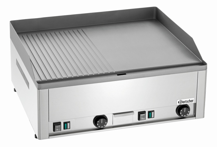 Bartscher Bakplaat met glad + geribde plaat | 400V / 6kW | 66x58xH31cm