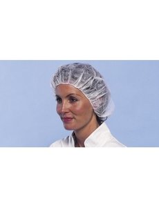  Hoofddeksel Baret Non-Woven Wit | 1000 stuks