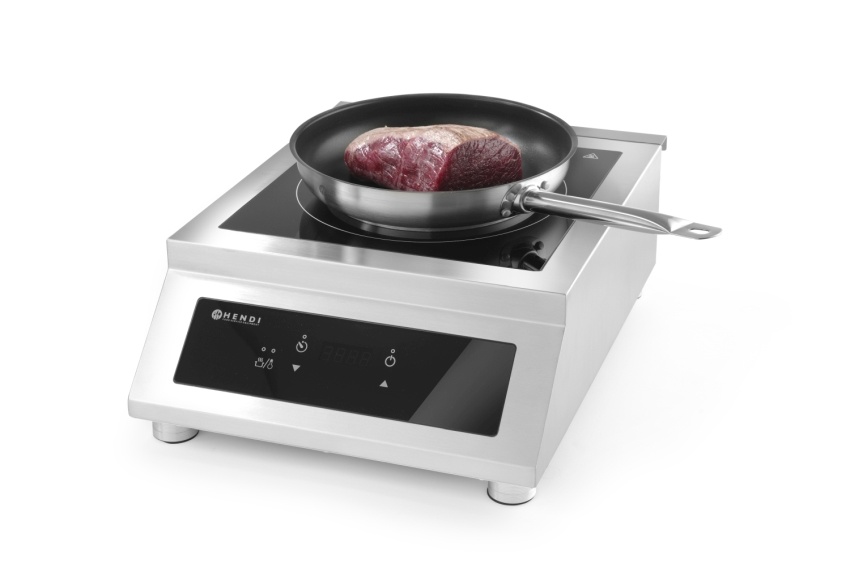 Hendi Inductiekookplaat | Model 5000 D XL | 5000W/400V | 40x51,5x(H)17cm