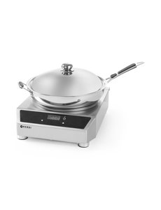 Hendi Inductiewok met Wokpan | Model 3500 | 3500W/230V | 34x45cm