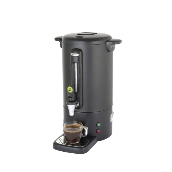 Hendi Percolator 14 Liter | Mat Zwart Enkelwandig | 1650Watt | 32x32x(H)53cm