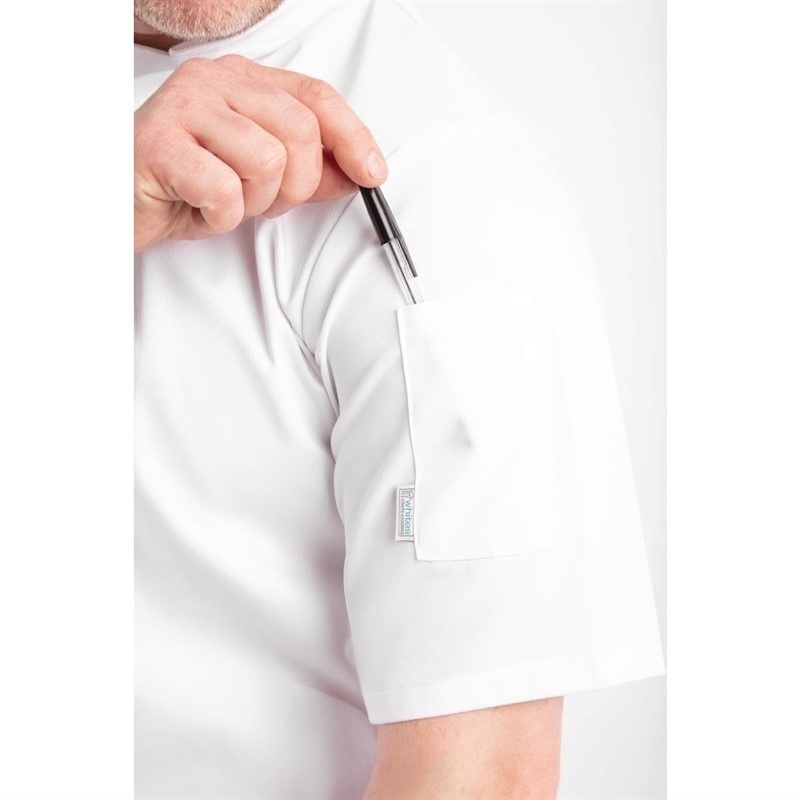 Whites Koksbuis Korte Mouw | Whites Vegas | Wit | Unisex, foto 3 van 6