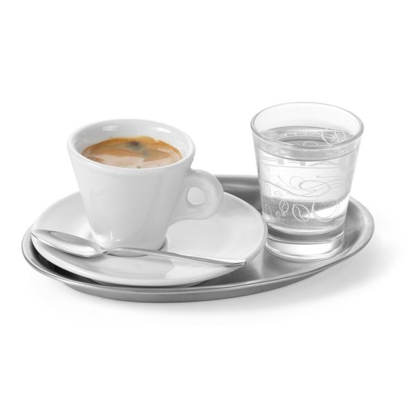 Hendi Koffieplateau Ovaal | Satijn Finish | 265x195 mm