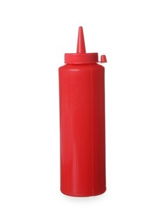 Hendi Sausdispenser Flacon | 35cl | Rood | ø5,5x(H)20,5cm