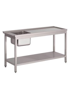 Gastro-M Voorspoeltafel voor links van doorschuifvaatwasser HT50 | 85Hx120x59cm