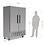 Polar Vriezer met 2 deuren 960 liter RVS Silmline | -20°C tot -10°C | 134x71xH200cm.