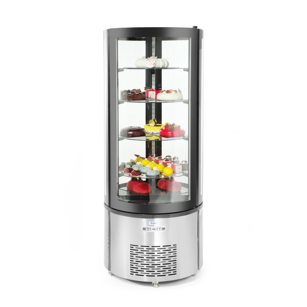 Arktic Hendi Gebaksvitrine met LED 360 liter | 2˚ tot 6˚C | Ø68xH175 cm.