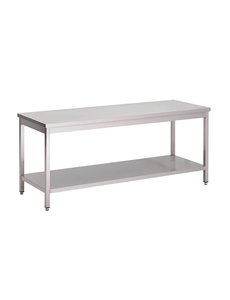 Gastro-M Werktafel met onderblad RVS | 70cm diep | Keuze uit 8 lengte
