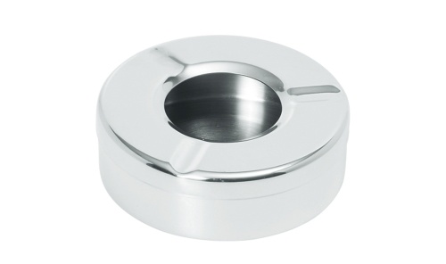 Hendi Asbak met deksel RVS | Ø90xH28mm | 3 stuks