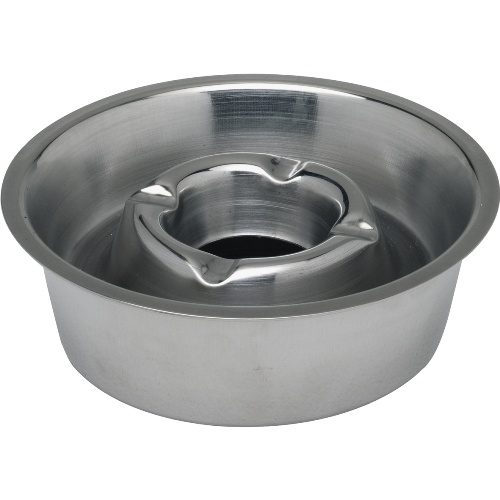 Hendi Asbak met onderbak RVS | Ø140xH40 mm.