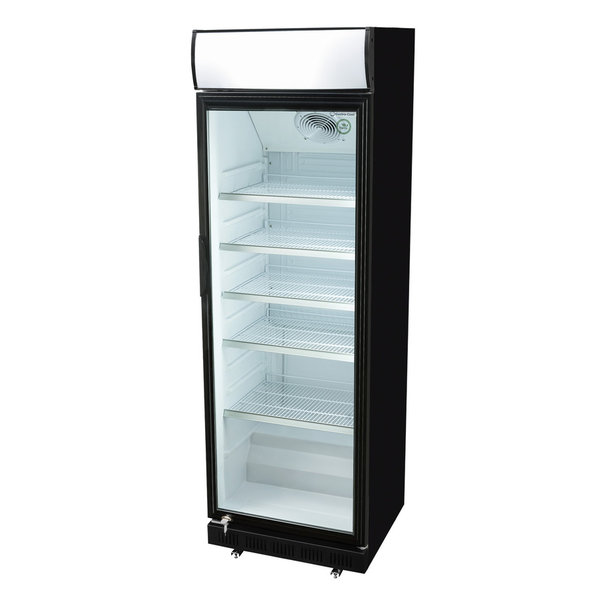 Gastro-Cool Gastro-Cool Reclame display koelkast zwart | 360 Liter | H193.5x62x63.5 cm.