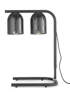 Hendi Warmhoudlamp zwart GN1/1 | 2x 250W | 453x360xH790mm