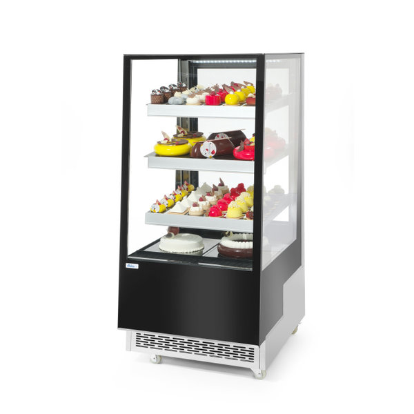 Hendi/Arktic Arktic Koelvitrine met 3 schuine schappen 500 Liter | 2 tot 6°C | 90x80.5xH144.5 cm.