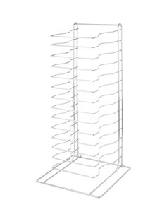 Hendi Pizza rek voor platen/pannen met 14 etages | Ø300xH680mm