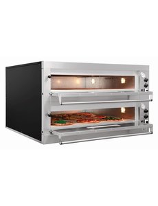 Bartscher Pizzaoven voor 2 x 9 Pizza's Ø 33 cm. | 400V / 24kW | ET205 |  B1.310 x D1.270 x H760 mm