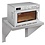 Vogue Vogue Wandplank voor oven of magnetron RVS | 56 x 56 cm.