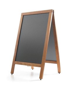 Hendi Stoepkrijtbord met Houten Lijst | 50x45x(h)85cm