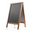 Hendi Stoepkrijtbord met Houten Lijst | 50x45x(h)85cm