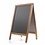 Hendi Stoepkrijtbord met Houten Lijst | 70x60x(h)120cm
