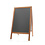 Hendi Stoepkrijtbord met Houten Lijst | 70x60x(h)120cm