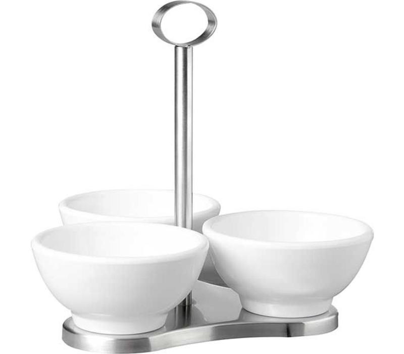 APS Menage 4-delig wit | 14x14x(H)16cm